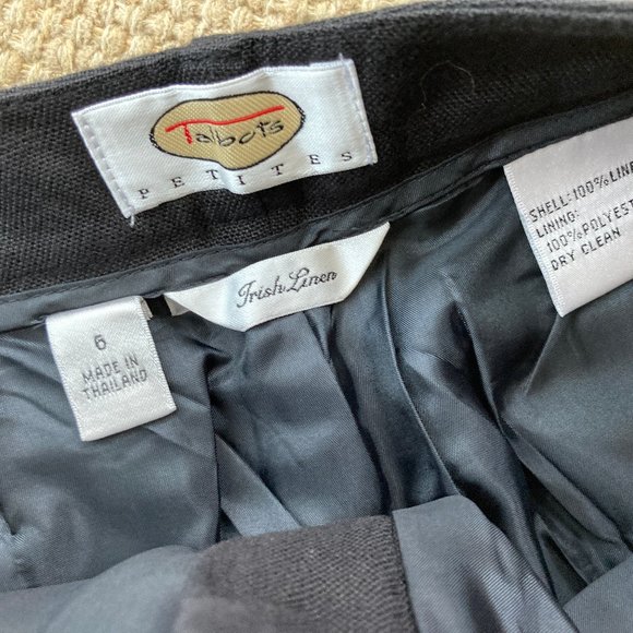 Talbot's Black 100% Irish Linen Bermuda Shorts 6 - Picture 3 of 5